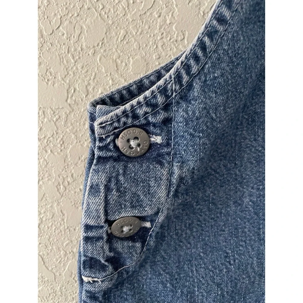 Vintage Oshkosh B'gosh Girls Small 6‎ Skirtall Denim Blue Overall Dress